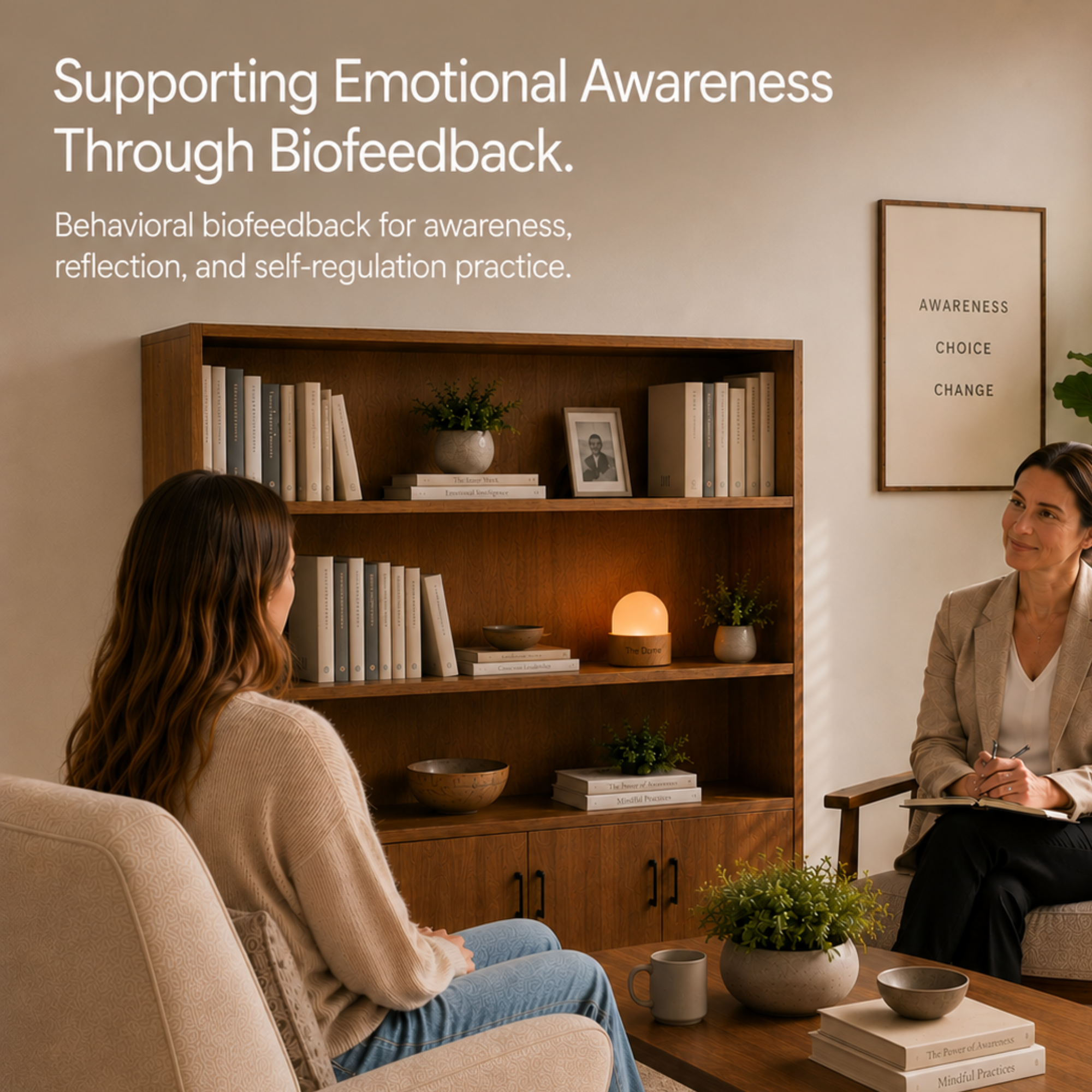 HeartData counseling and student support environment using behavioral biofeedback tools